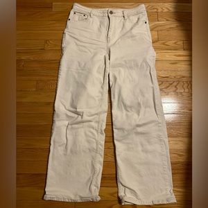 Reitmans Wide Leg High Waist White Jean